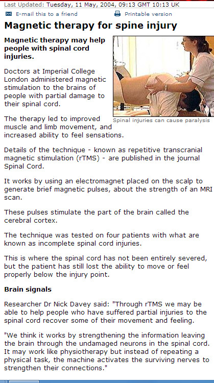 Magnetic Therap for Spine Injury - PEMF India